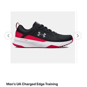 Under Armour Charged Edge Black and Red sneakers NEW